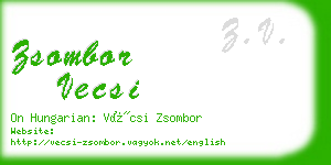 zsombor vecsi business card